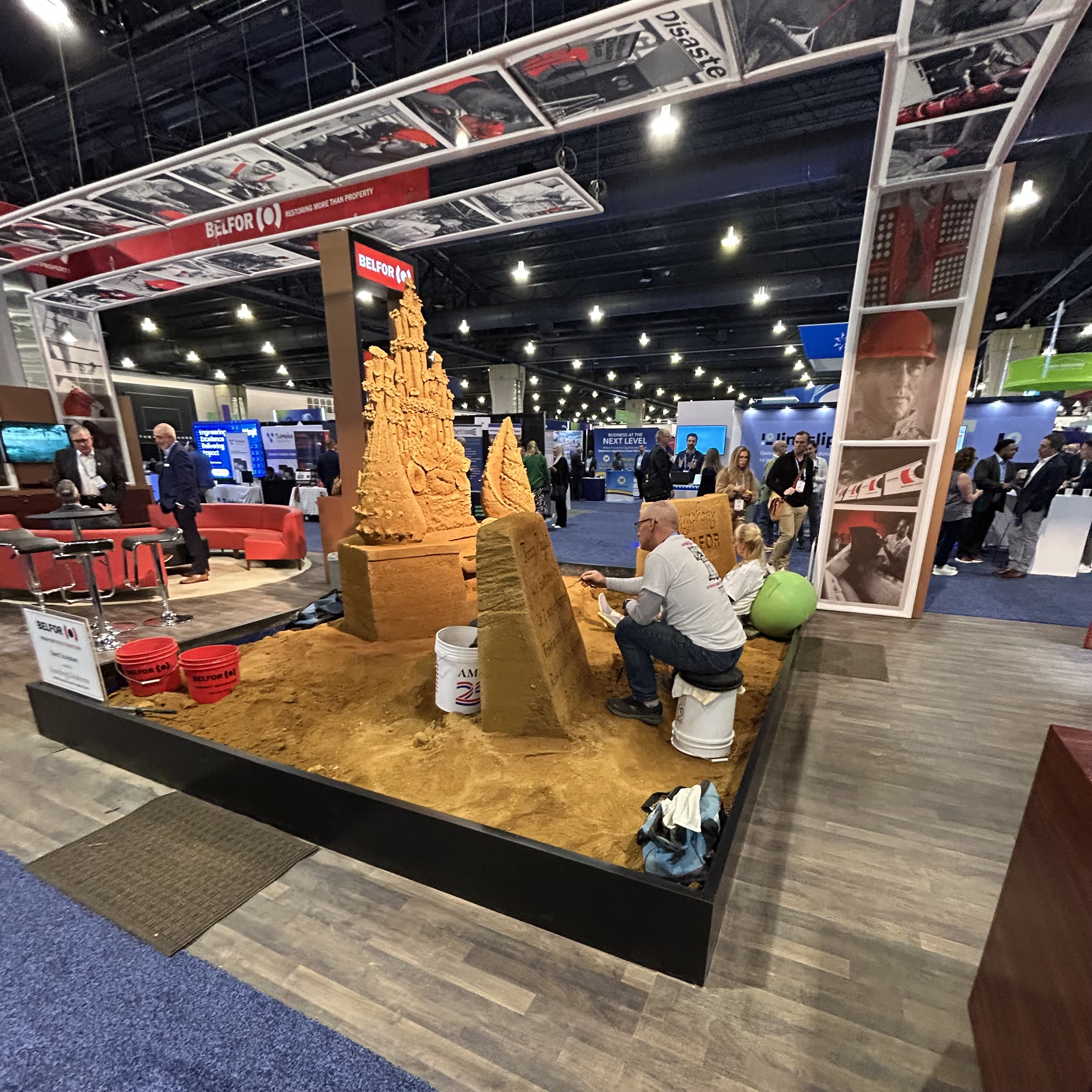Sandcastle Display at Belfor's Booth